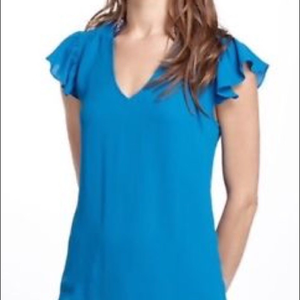 Anthropologie HD in Paris flutter sleeve blouse, 0